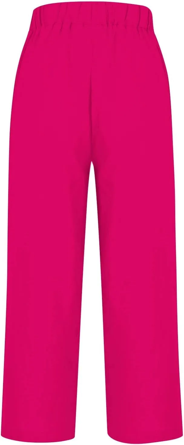 Woman Plus Linen Pants Spring Flowy Wide Leg Linen Pants for Women Women's Cotton Pants