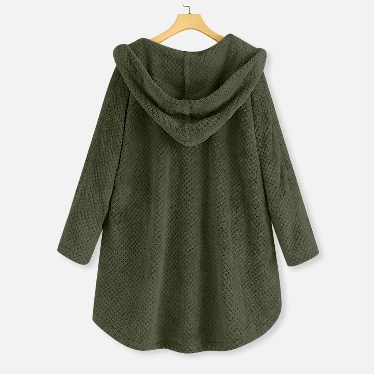 Women Fuzzy Fleece Hoodie Jackets Plus Size Full Zip Up Sherpa Lined Warm Fuzzy Faux Shearling Zipper Coats Winter