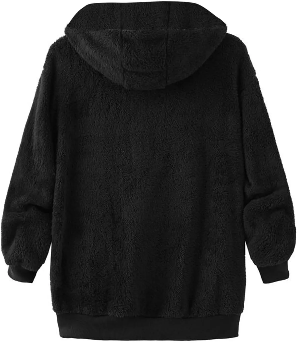 Women Fuzzy Jackets Full Zip Hooded Sweatshirt Coat Winter Warm Fleece Plush Zipper Hoodies Cozy Cardigan Outwear