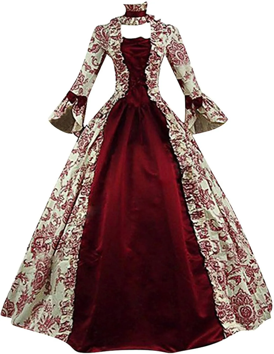 Women Vintage Goth Grunge Goddess Peplum Lolita Costumes Cosplay Dresses for Women Hippie Medieval Dresses