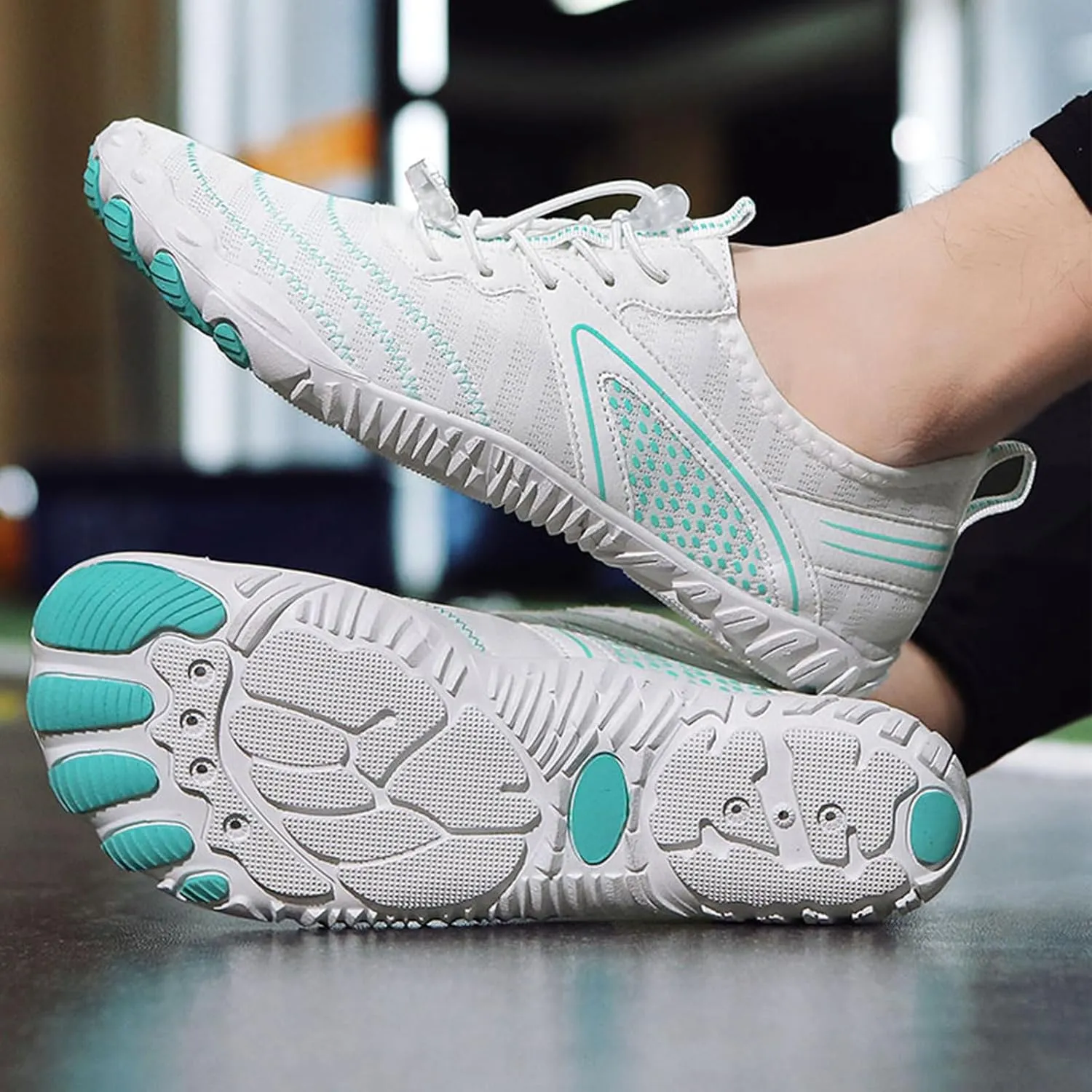 Womens Barefoot Minimalist Shoes, Hike Barefoot Water Shoes for Women Men, with Wide Toe, Suitable for Beach, Swim, Aqua, River, Athletic Sport, Kayaking, Boating, Rock, Yoga, Pool & Lake