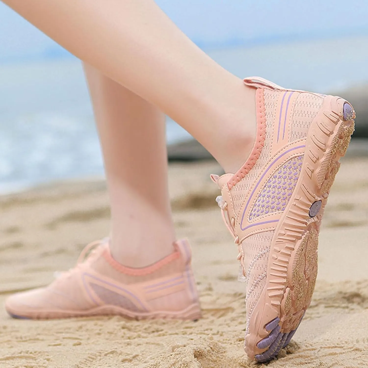 Womens Barefoot Minimalist Shoes, Hike Barefoot Water Shoes for Women Men, with Wide Toe, Suitable for Beach, Swim, Aqua, River, Athletic Sport, Kayaking, Boating, Rock, Yoga, Pool & Lake
