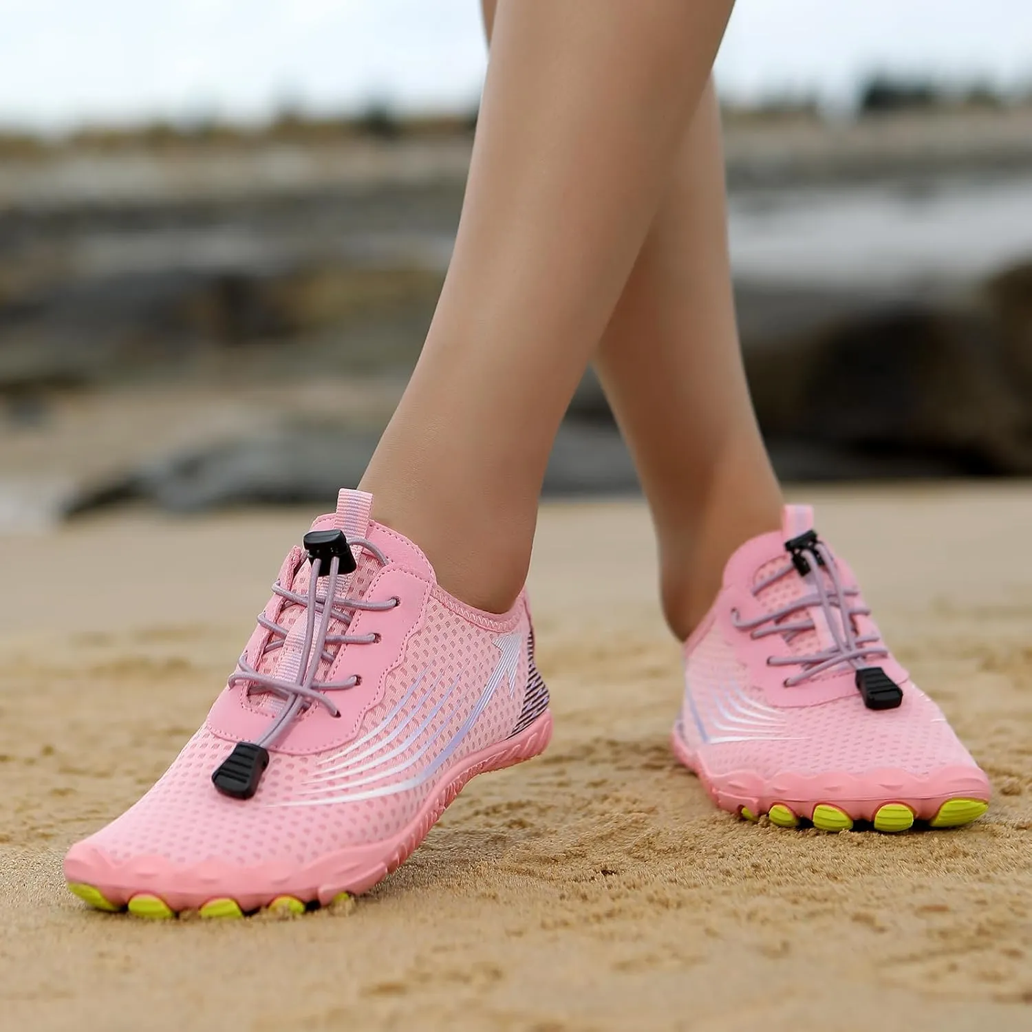 Womens Barefoot Shoes Wide Toe Box Slip On Walking Shoes Grounded Footwear for Women with Neuropathy Breathable Lightweight Hiking Zero Drop