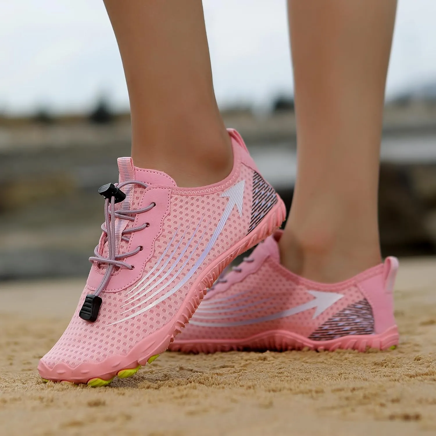Womens Barefoot Shoes Wide Toe Box Slip On Walking Shoes Grounded Footwear for Women with Neuropathy Breathable Lightweight Hiking Zero Drop