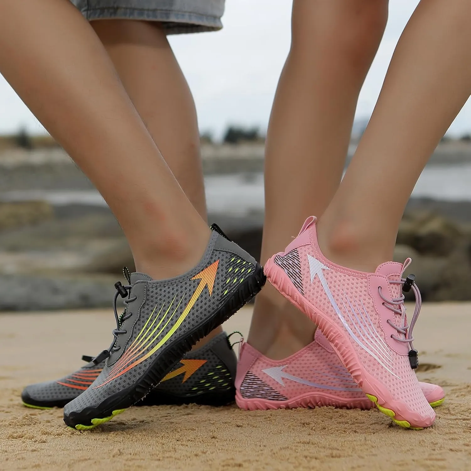 Womens Barefoot Shoes Wide Toe Box Slip On Walking Shoes Grounded Footwear for Women with Neuropathy Breathable Lightweight Hiking Zero Drop