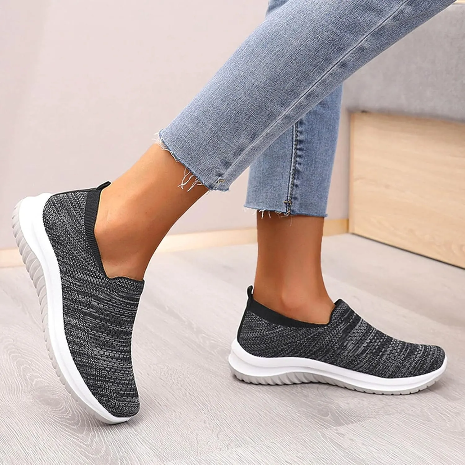 Women's Canvas Slip on Low Top Fashion Orthopedic Sneakers for Women Non Slip Loafer Shoes Classic Comfortable Flat Breathable Casual Shoes Comfortable Walking Shoes