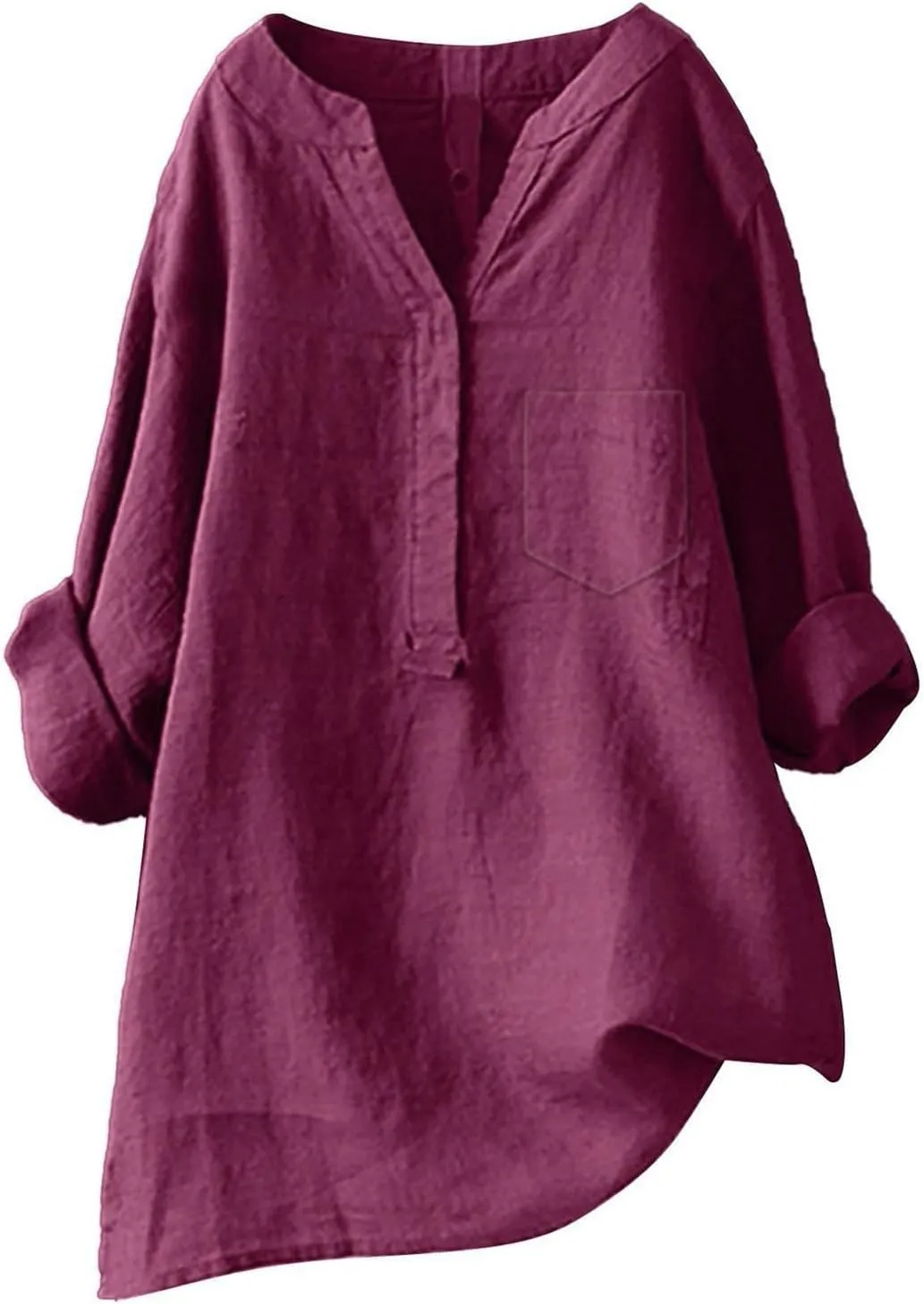 Womens Casual Button V Neck Short Sleeve Shirts Oversized Solid Cotton Linen Blouses Tops Ladies Tunics Tshirts