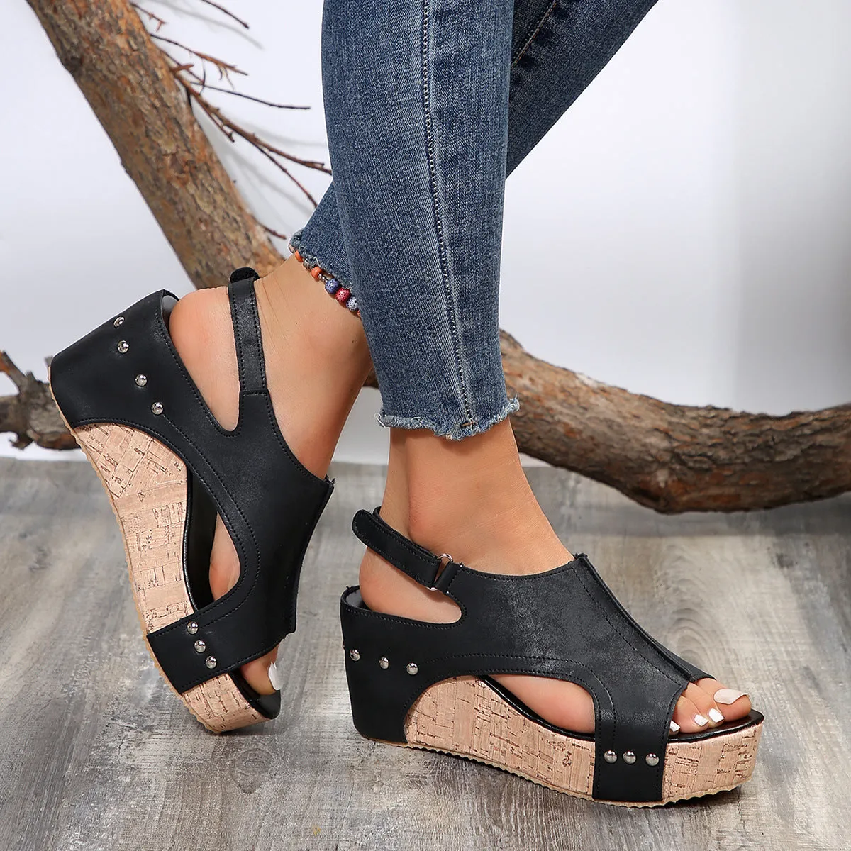Women's Easy-Fit Anatomic Wedge Sandals