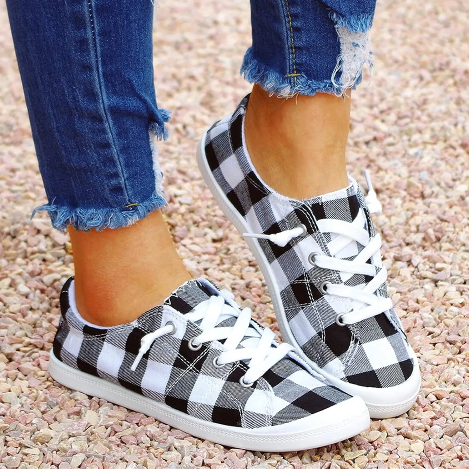 Womens Fashion Platform Sneakers 2023 Zapatos Negros para Mujer De Tacon Shoes for Women Sneakers Trendy Black White Sneakers Slip Ons for Women Platform Zapatos Comodos para Mujer De Vestir Anchos