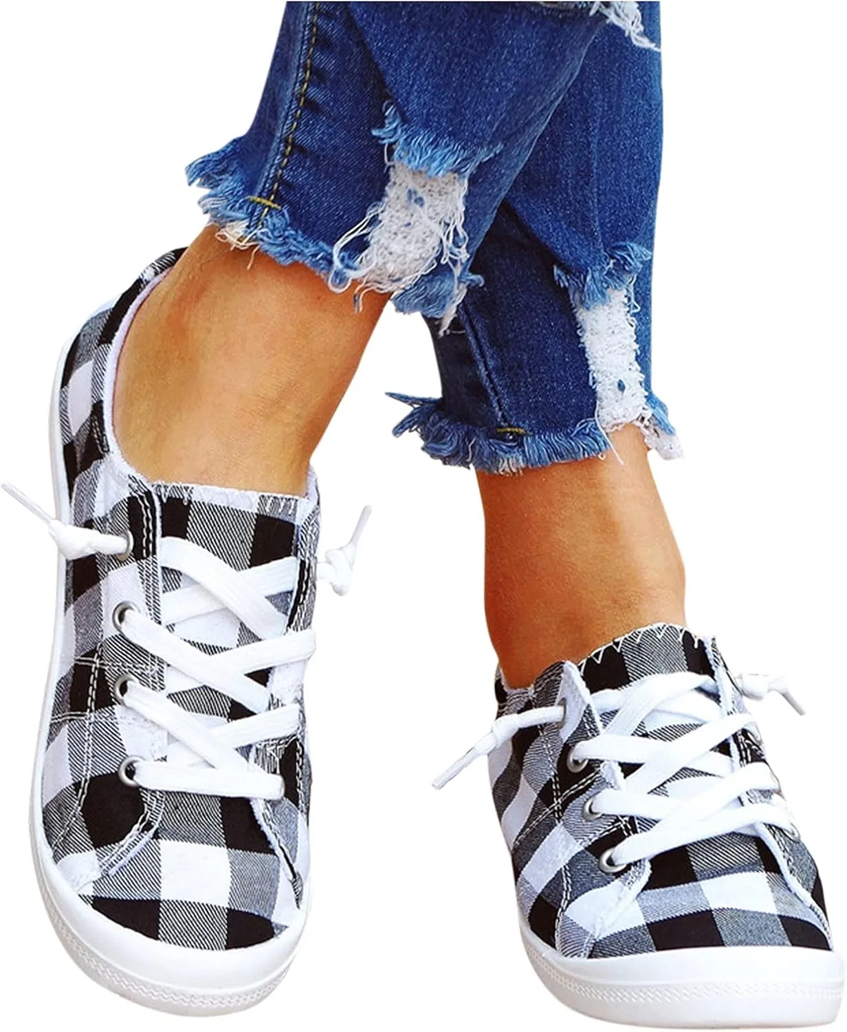 Womens Fashion Platform Sneakers 2023 Zapatos Negros para Mujer De Tacon Shoes for Women Sneakers Trendy Black White Sneakers Slip Ons for Women Platform Zapatos Comodos para Mujer De Vestir Anchos