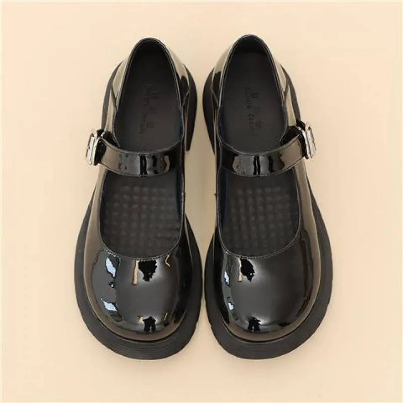 Women's Fashion Round Toe Square Heel Flats