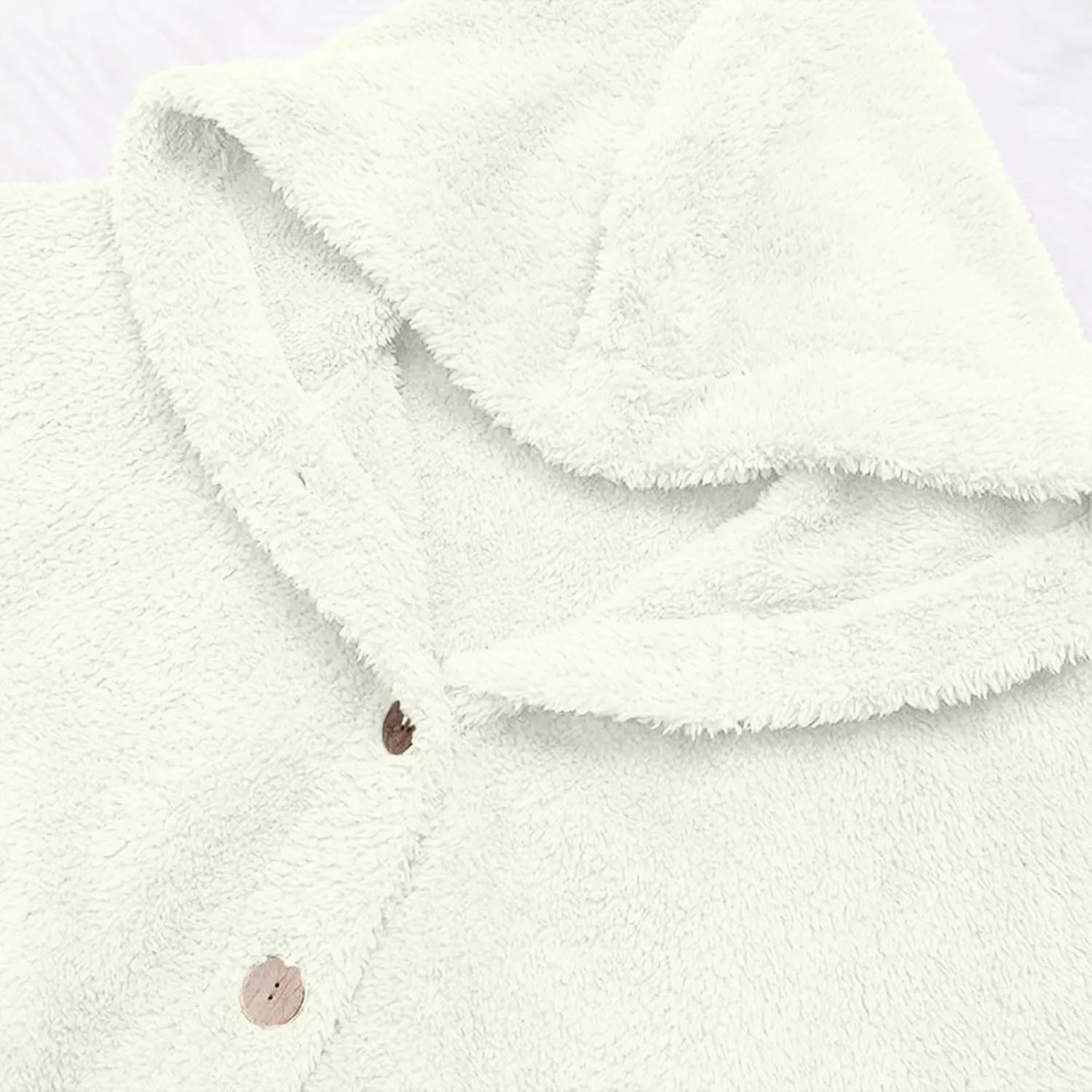 Womens Fuzzy Fleece Sherpa Hoodies Fashion Button Down Teddy Coat Oversized Sweatshirt with Pockets Jackets Cardigan