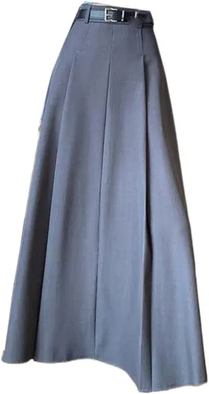 Women's High-Waisted Pleated Skirt, Elegant Suit Midi Skirt for Autumn