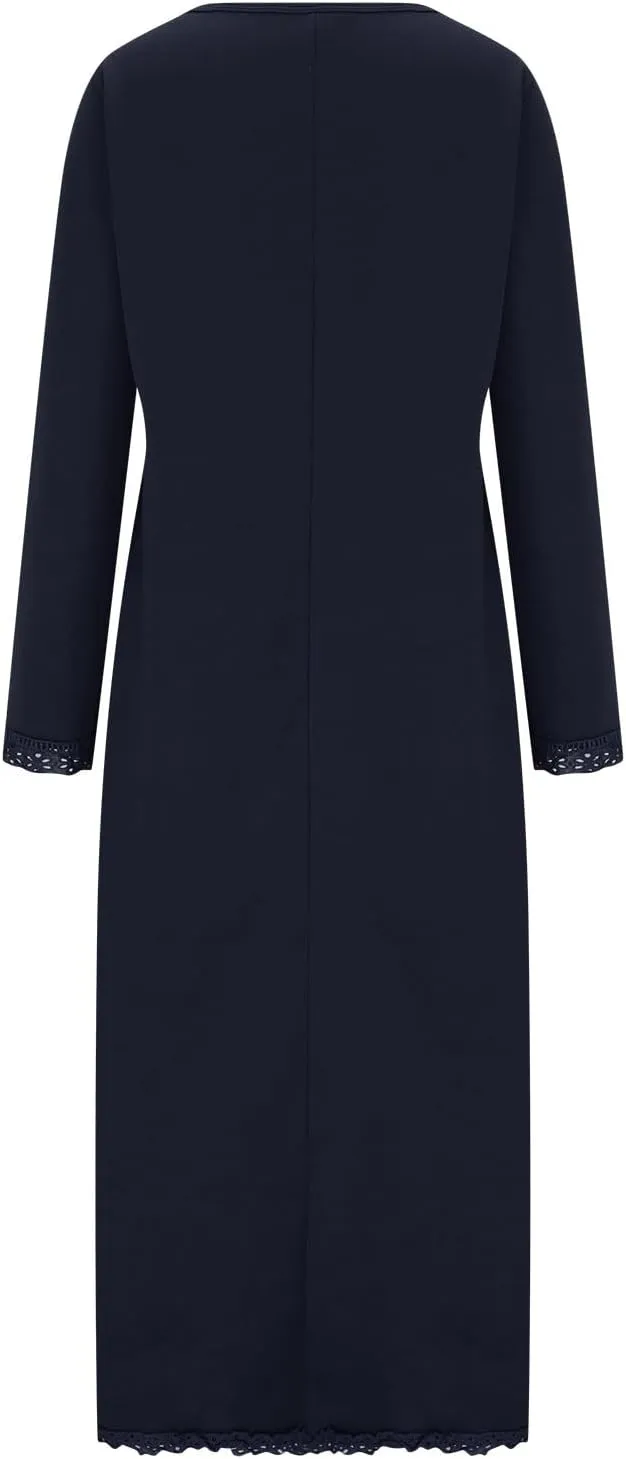 Womens Long Sleeve Sweatshirt Dresses Maxi Hooded Dress Ladies Casual Oversized Relaxed Fit Flowy Dress with Side Slit