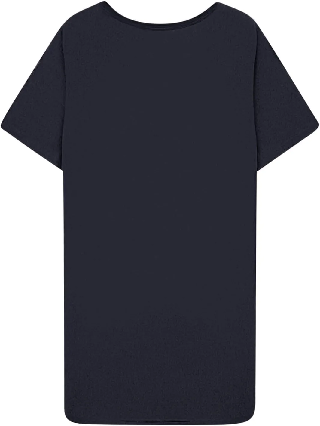 Womens Plus Size Midi Dress Solid Color Round Neck Short Sleeve Dresses Summer Casual Relaxed Fit Sundresses