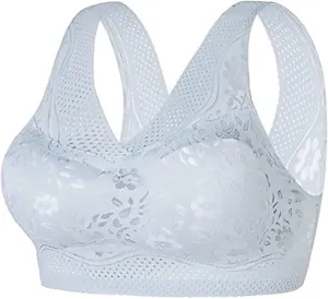 Womens Posture Correcting Bras 2025 Daisy Bra for Seniors Anti Sagging Bras Ice Silk Push Up Bras for Women
