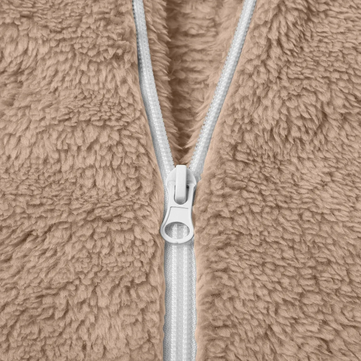 Womens Sherpa Full Zipper Long Hoodies Coats Fleece Lined Warm Knee Length Drawstring Zip Up Jumper Cardigans Jacket