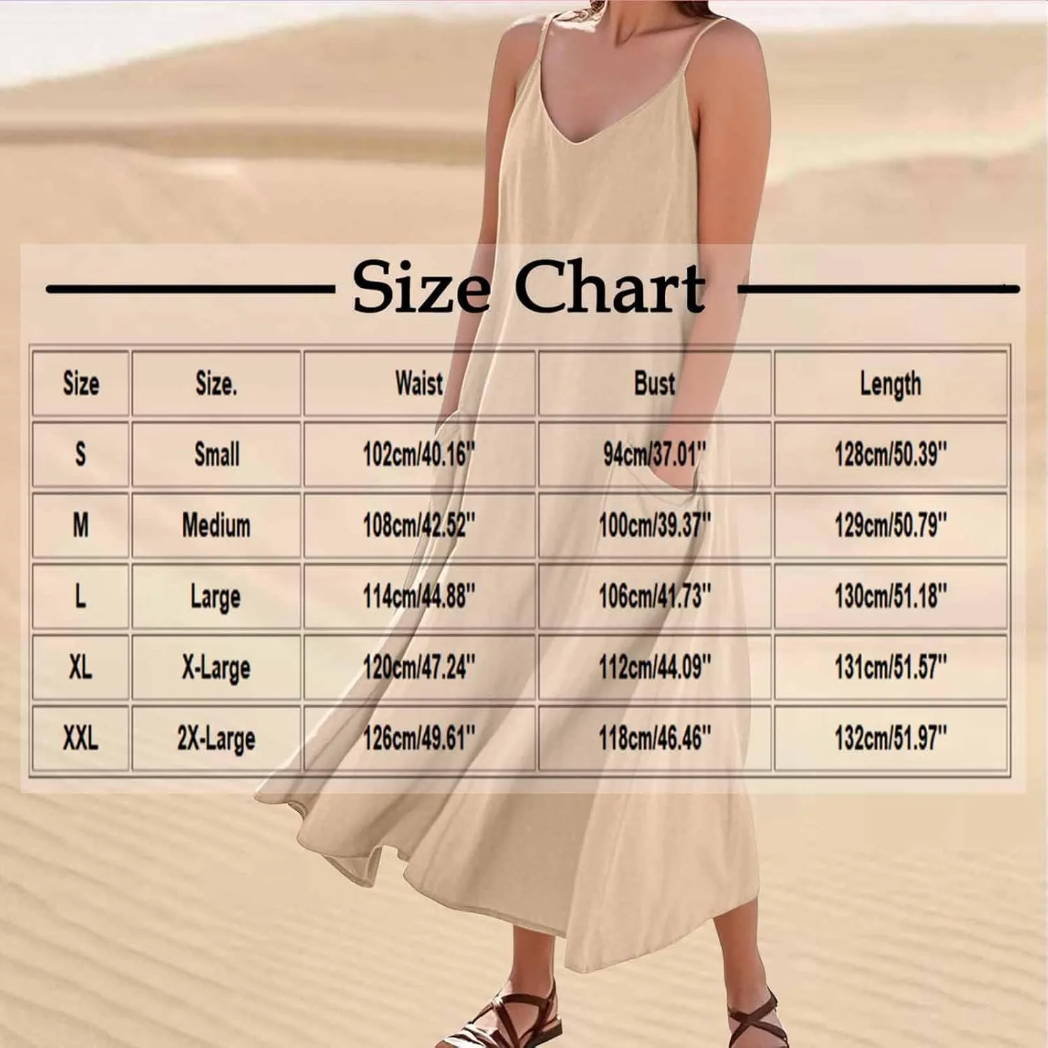 Women's Summer Maxi Dress Casual Boho Spaghetti Strap Dresses Beach Vacation Pockets Sundress Solid Travel Clothes