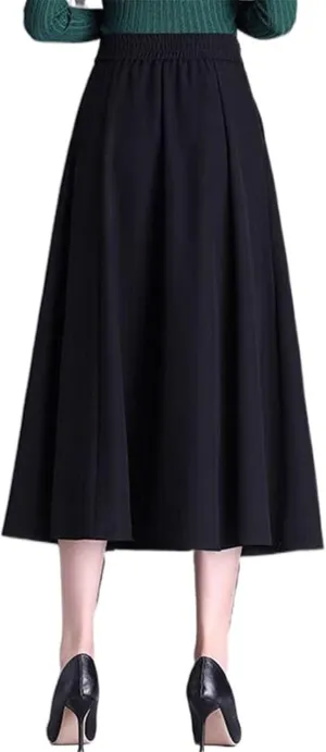 Women's Summer Pleated Skirt, Midi A-Line Skirt, Circle Skirt for Spring and Autumn