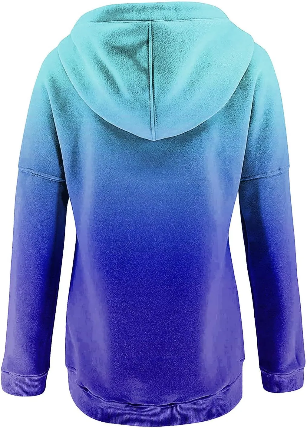 Womens Sweatshirts Casual Gradient Hoodies Pullover Tops Drawstring Long Sleeve Sweatshirts Fall Clothes With Pocket