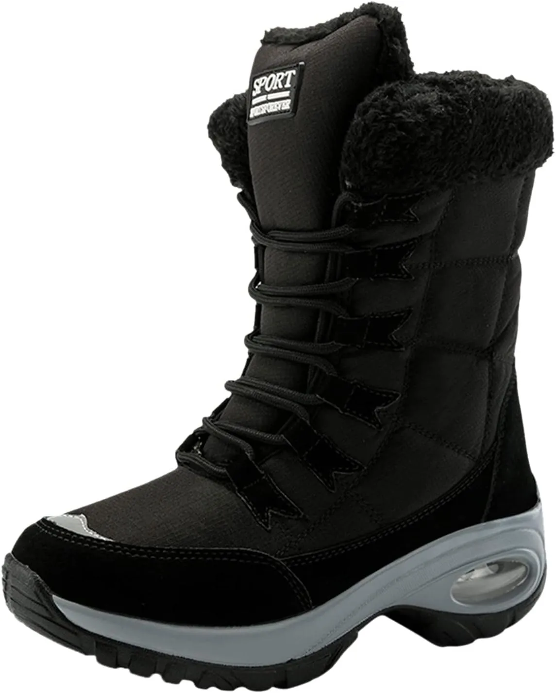 Women's Winter Boots Wide Width Leather Ankle Boots for Women Low Heel for Winter Womens Boots Winter Snow Shoes for Women Snow Boots Women Wide of Today