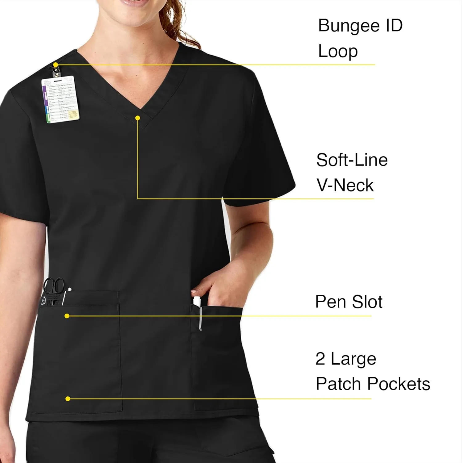 WonderWink Women's V-Neck Top