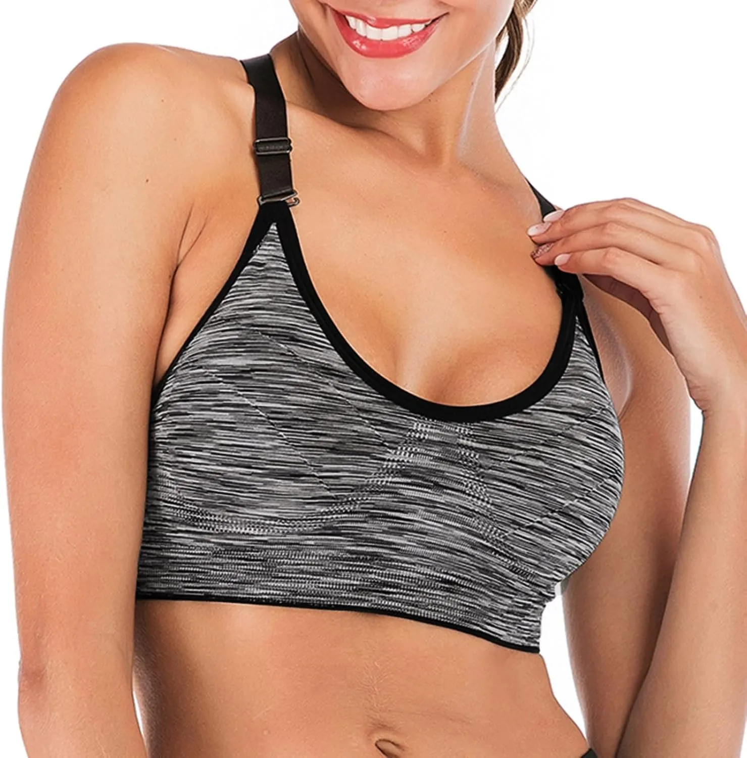 Workout Bras for Women Seamless Support Sports Bra with Breathable Fabric and Full Coverage for Yoga Running Fitness