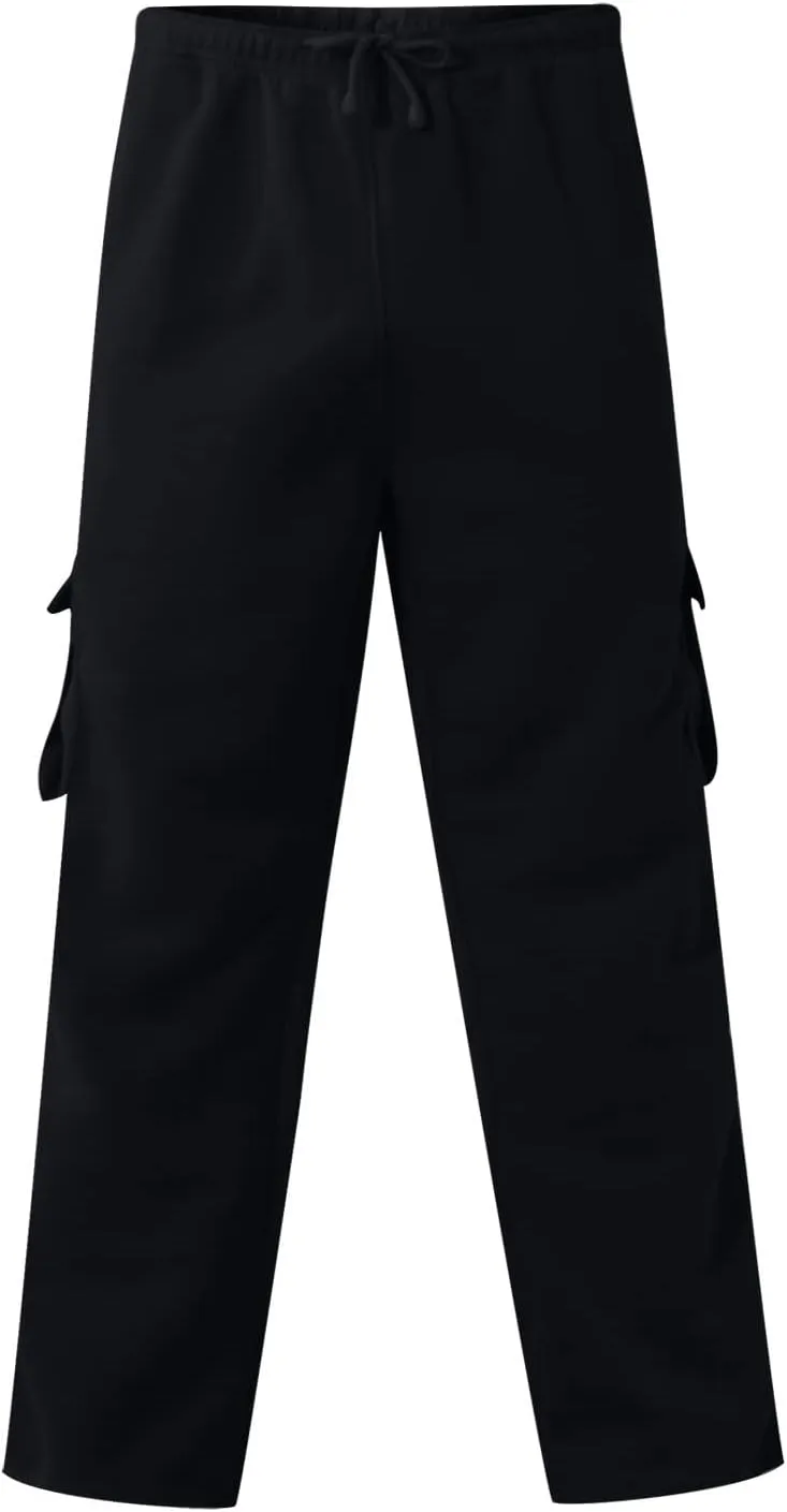 Ymosrh Mens Pants Relaxed Fit Overalls Drawstring Multi Pocket Casual Pants Hiking Cotton Twill Combat Pants Stretch