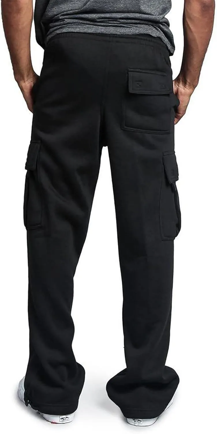 Ymosrh Mens Pants Relaxed Fit Overalls Drawstring Multi Pocket Casual Pants Hiking Cotton Twill Combat Pants Stretch