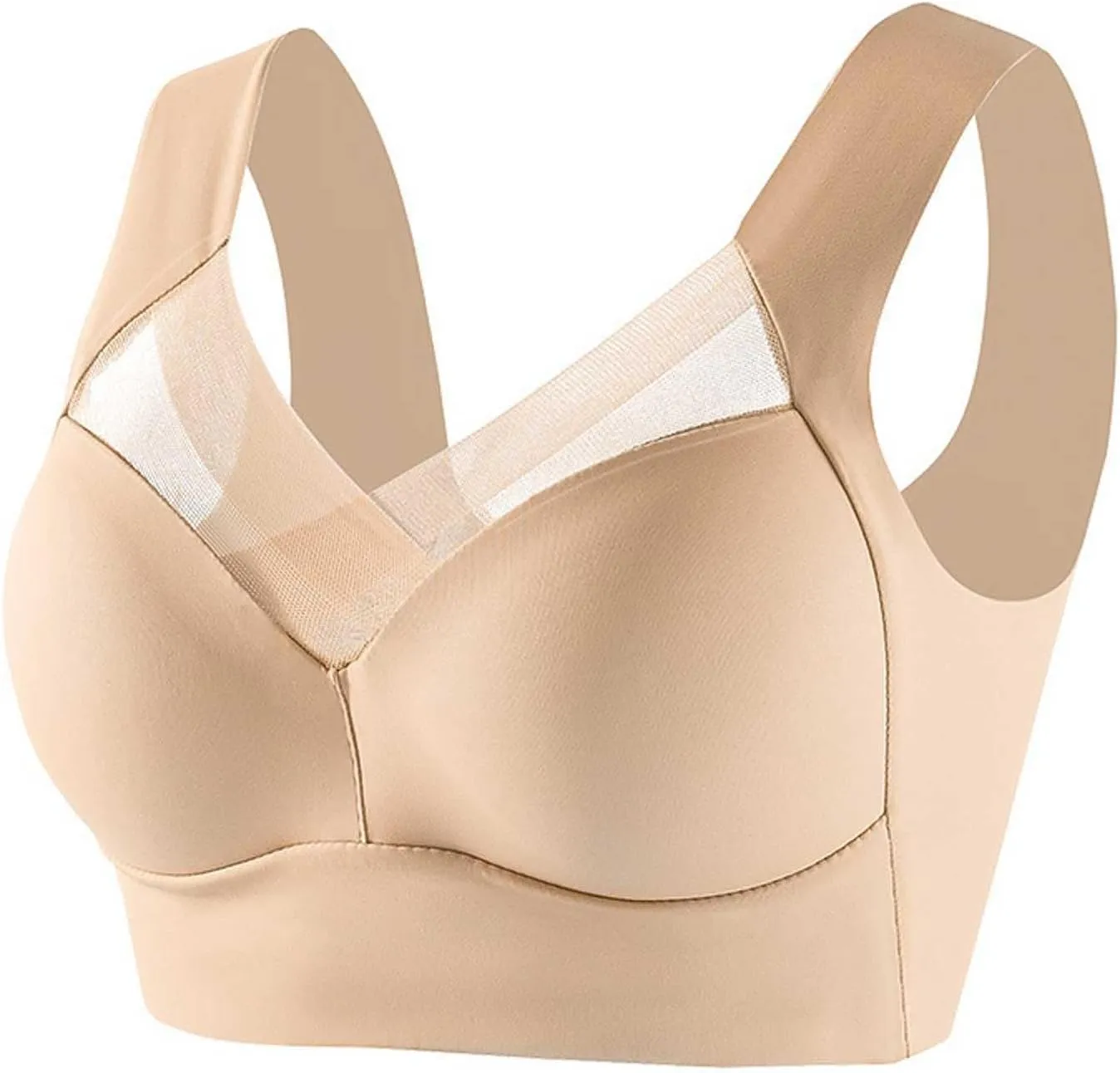 Zenchic Bra - Seamless Sexy Push Up Wireless Bras, Posture Correcting Bras for Senior, Ice Silk Gathering Bra