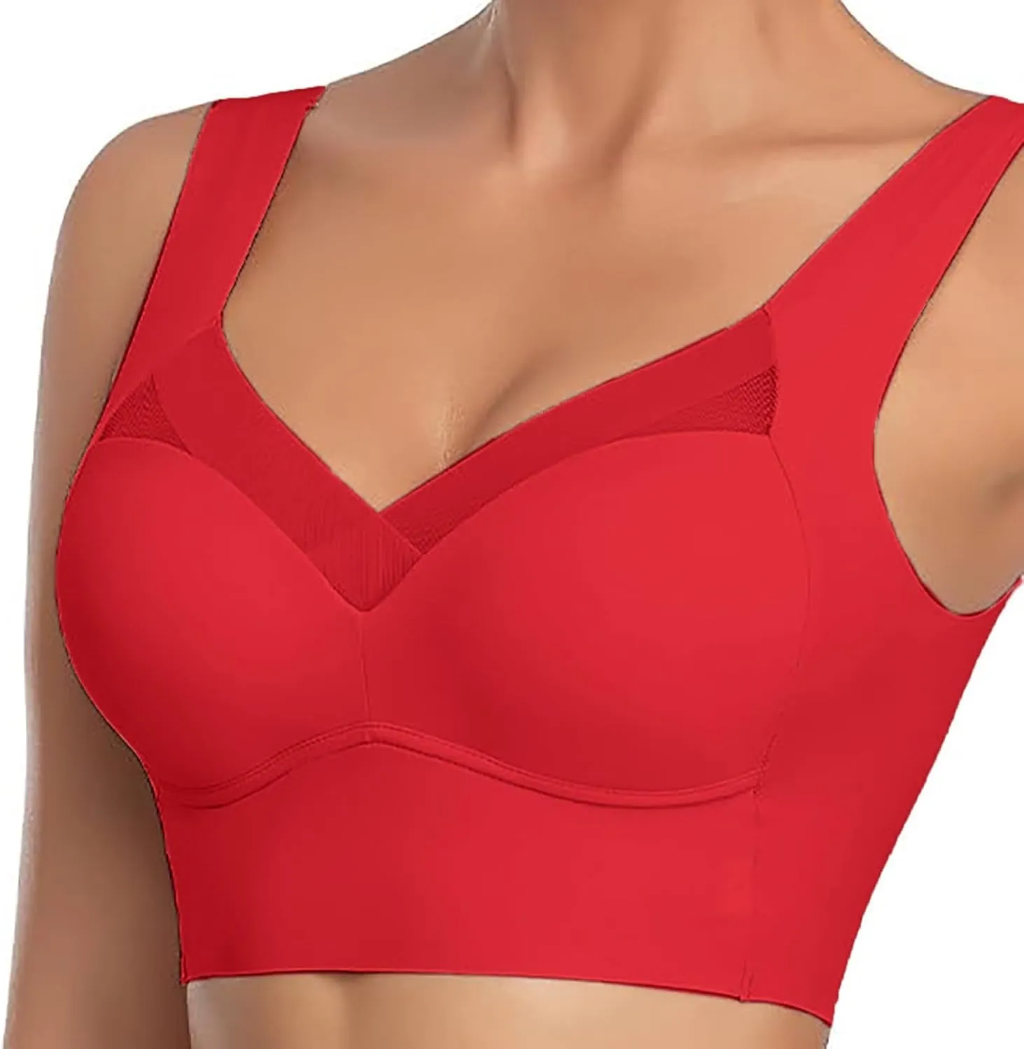 Zenchic Bra - Seamless Sexy Push Up Wireless Bras, Posture Correcting Bras for Senior, Ice Silk Gathering Bra