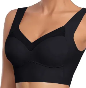 Zenchic Bras, Seamless Sexy Comfort Push Up Wireless Bras, Hatmeo Posture Correcting Bras for Seniors Ice Silk Gathering Bra