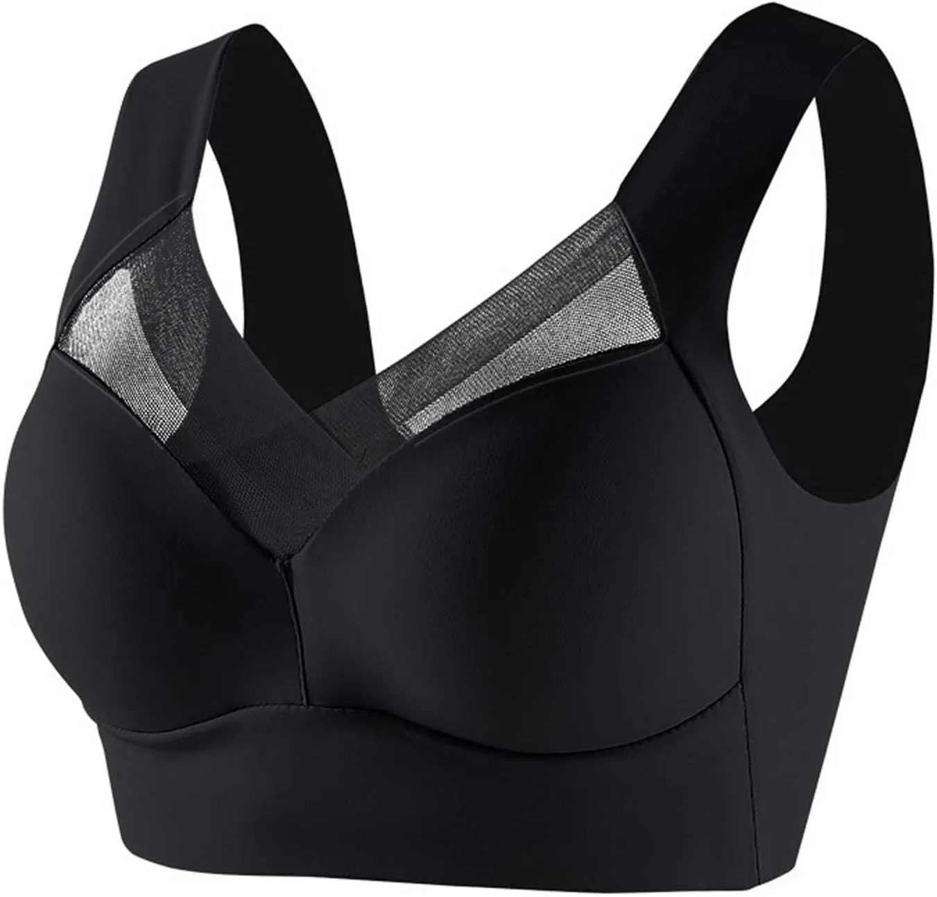 Zenchic Bras, Seamless Sexy Comfort Push Up Wireless Bras, Hatmeo Posture Correcting Bras for Seniors Ice Silk Gathering Bra