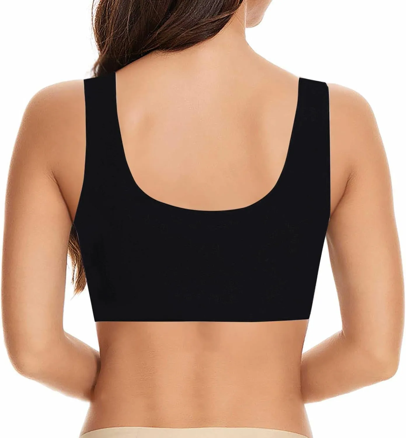 Zenchic Bras, Seamless Sexy Comfort Push Up Wireless Bras, Hatmeo Posture Correcting Bras for Seniors Ice Silk Gathering Bra